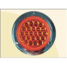 Plafón LED ámbar atornillable con marco cromado 24 leds con DOT